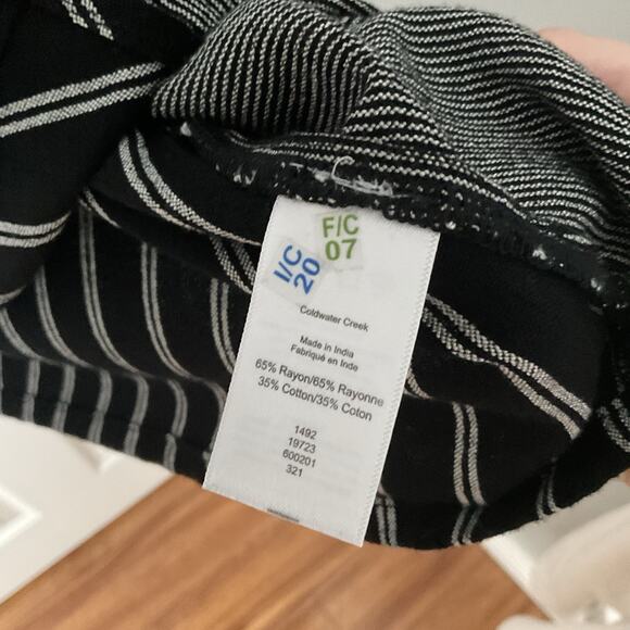 Coldwater Creek Tunic Top Women’s Plus Size 1x V-Neck Striped Colorblock - Picture 3 of 4